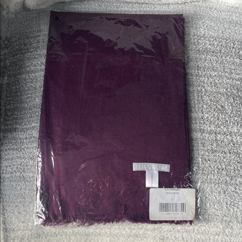 New - Aubergine / Purple - Merino Wool - Pashmina Scarf - Picture 11 of 13